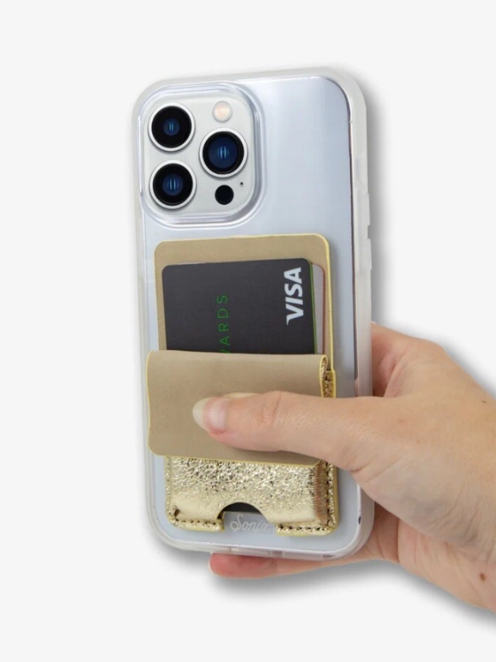Sonix The Pocket Gold MagSafe Compatible Wallet - Platinum Gold
